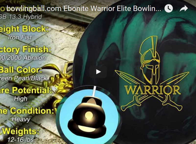 Ebonite Warrior Elite Bowling Ball Video Review by bowlingball.com