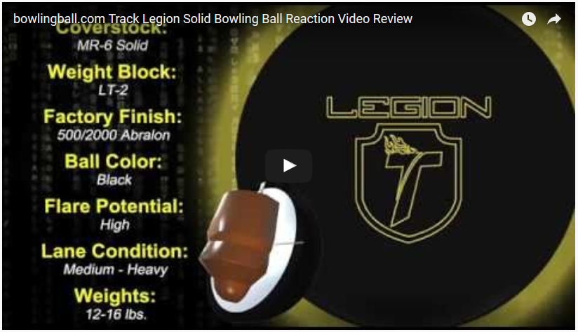 Track Legion Solid Bowling Ball Video Review by bowlingball.com